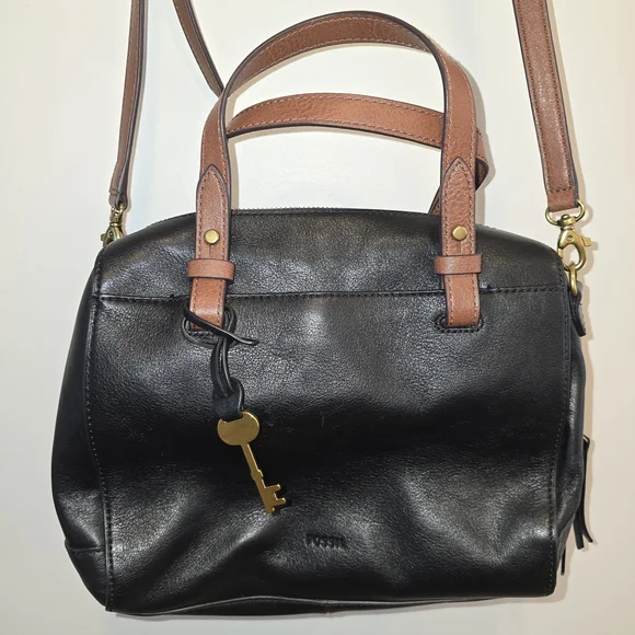 Fossil Rachel Black Small Satchel Preloved In Amazing Condition - Picture 5 of 15
